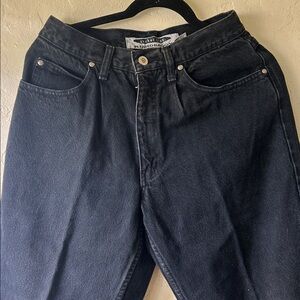 Vintage Anchor Blue Charcoal Denim Pants Pleated Baggy